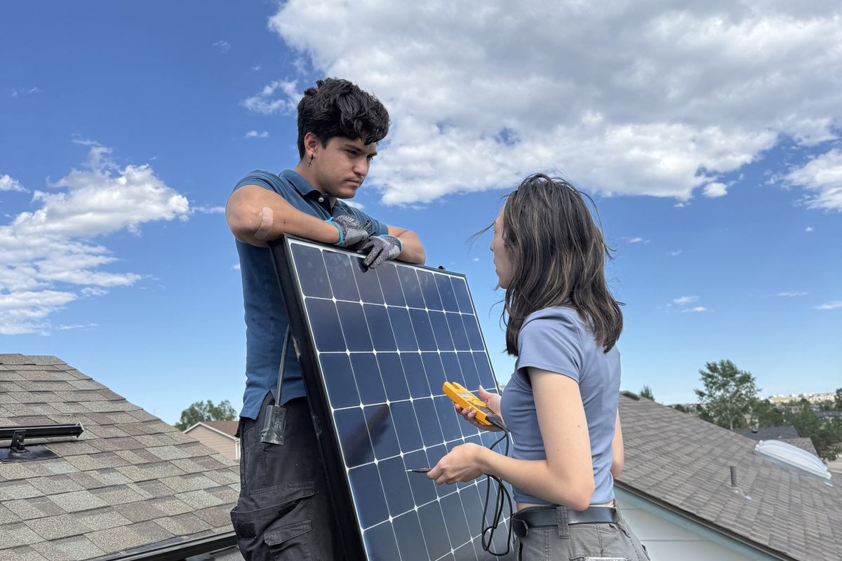 Dilan and Emma on the roof